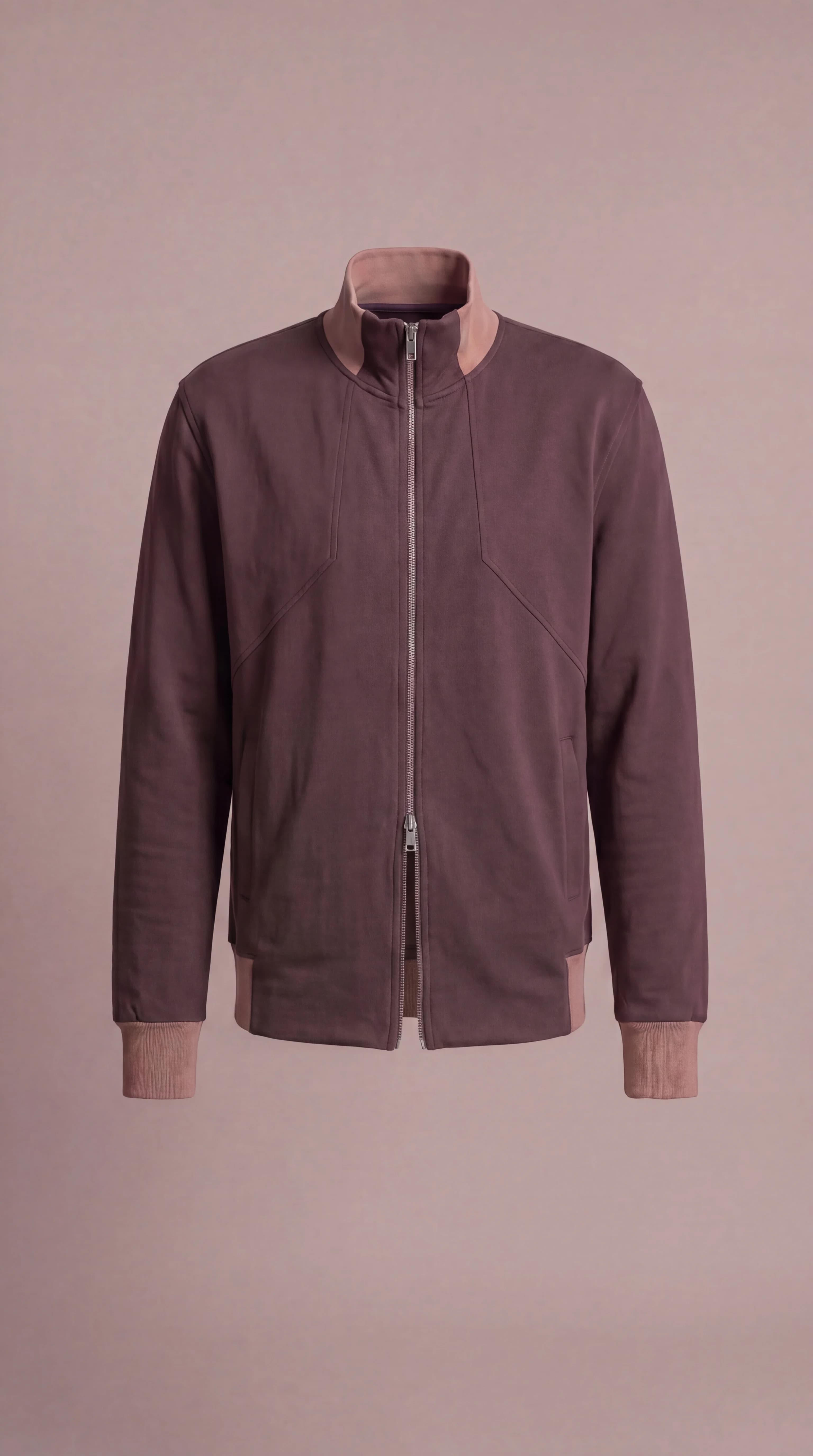 Кофта на молнии с воротником-стойкой «Стержень»